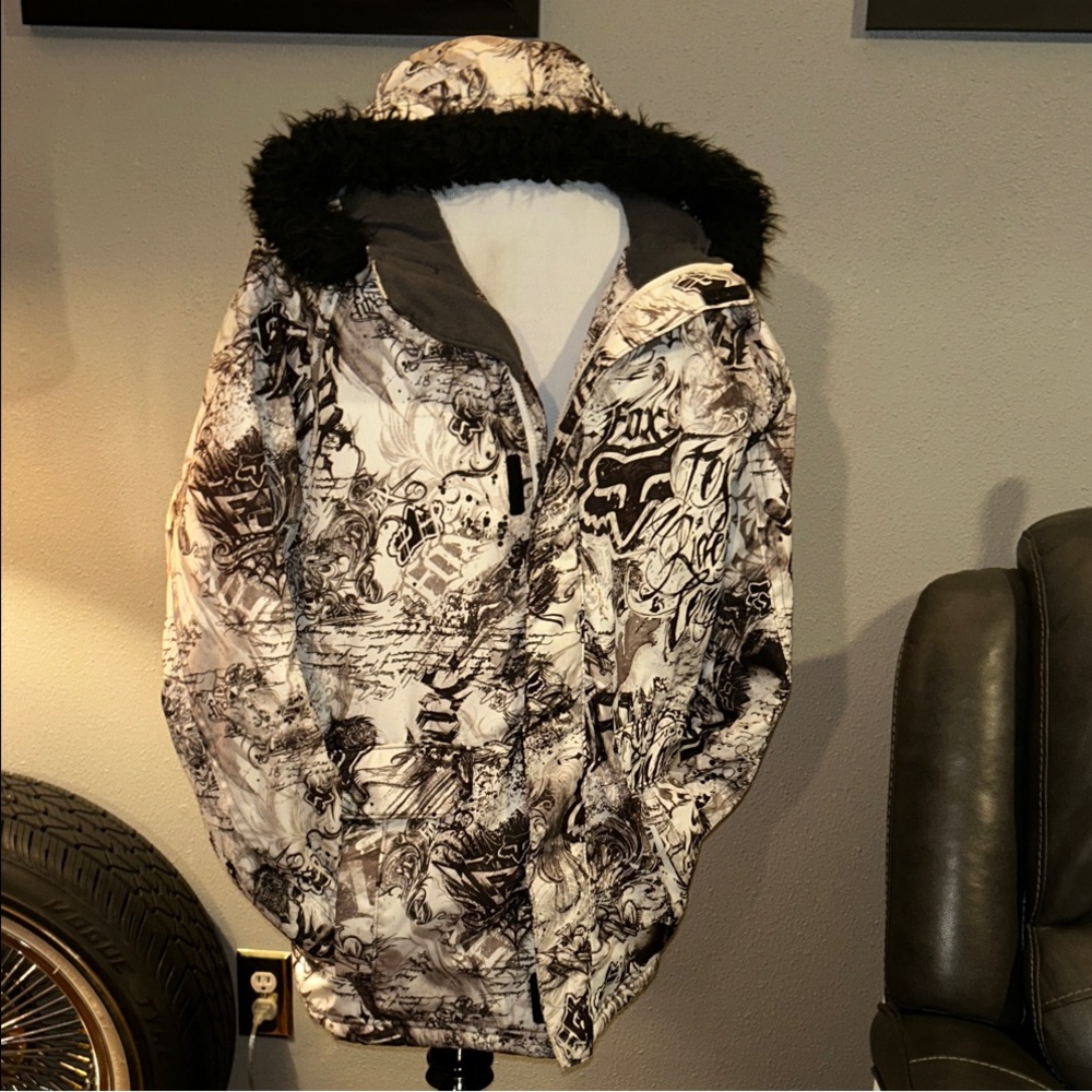 Fox Graphic Tan and Black Jacket